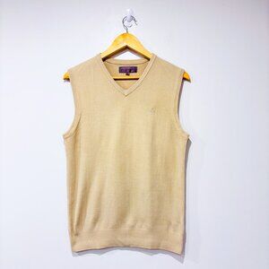 STOCKHOMME Beige knit‎ sweater vest | Casual preppy | Small